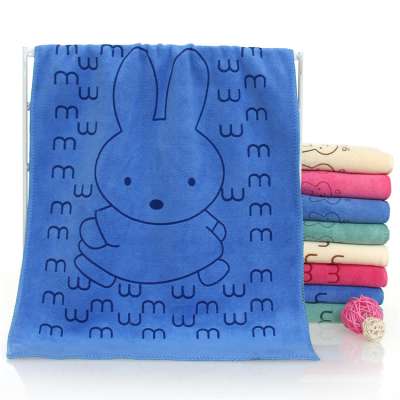 wholesale shijiazhuang microfiber face cloth rabbit printed towel