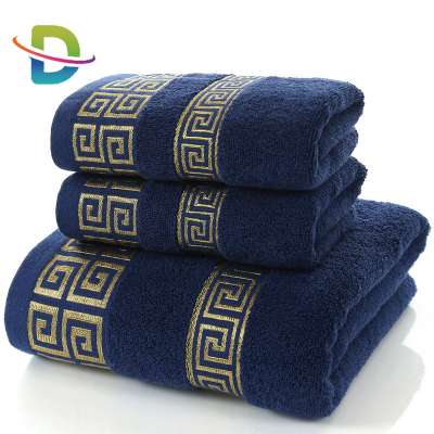 High quality set of 3 bath towel 100 cotton