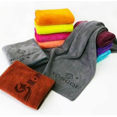 Wholesales customized microfiber face towel Weft knitting towel for face, hair, salon and hotal. 35x75cm