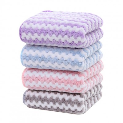 Factory Directly Sale 300GSM 35*75CM Super Soft Quick Dry Baby Cationic Coral Towel For Face/Hand/Hair